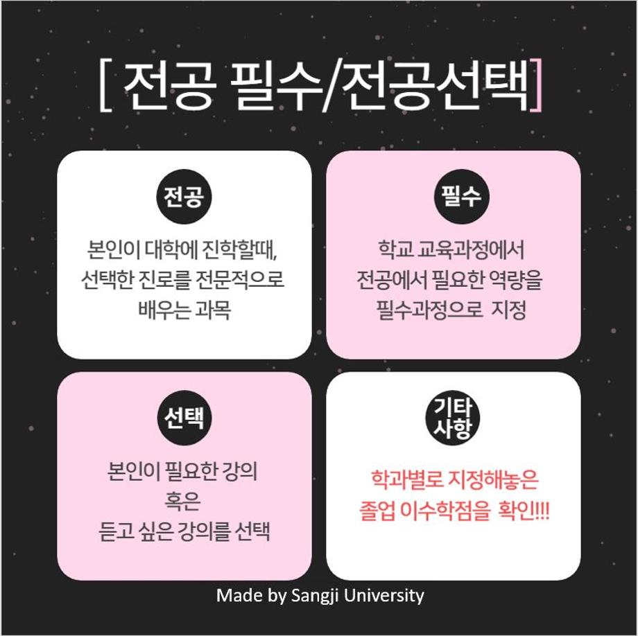 수강신청에 필요한 교과목 용어 소개! 4